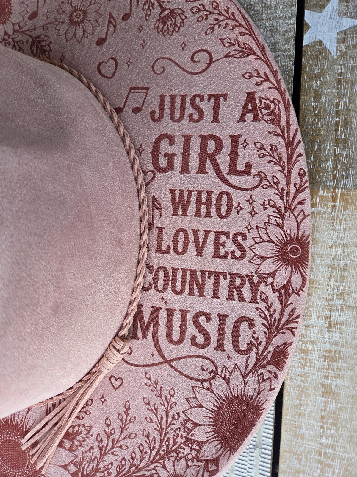 Just a Girl Who Loves Country Music | Suede Cowboy Hat | Hat Color Choice