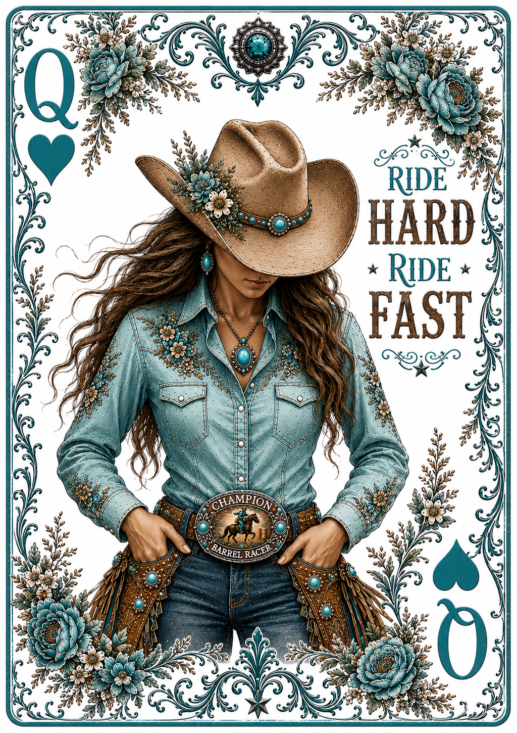 Western Playing Card for Hat