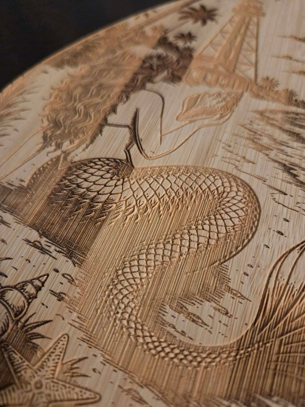 Mermaid Pineapple Bamboo Board