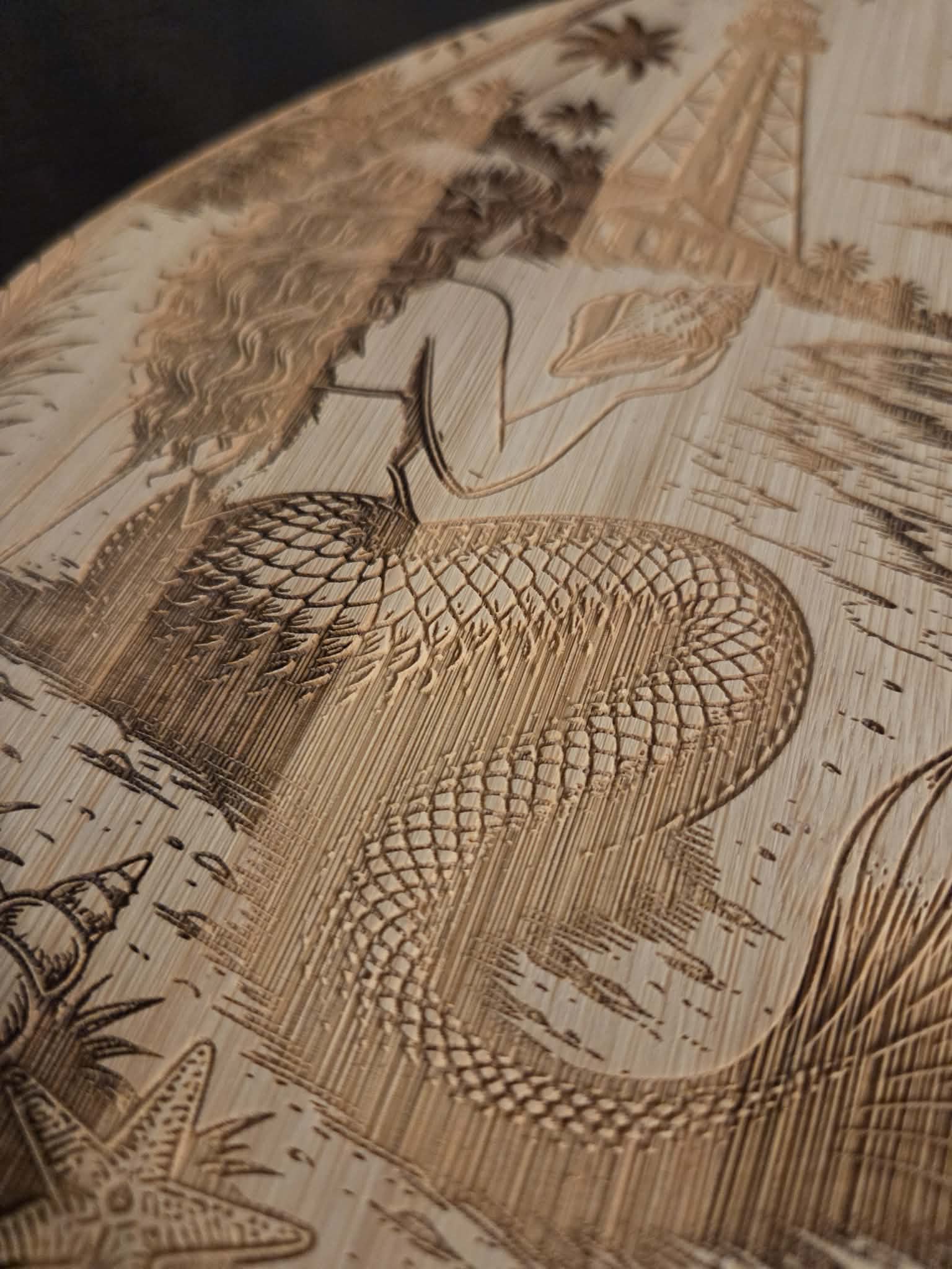 Mermaid Pineapple Bamboo Board