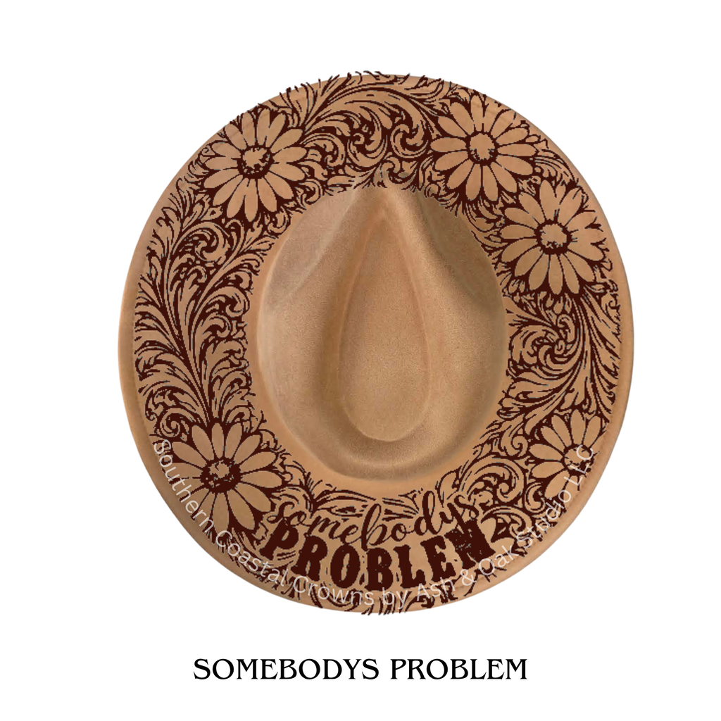 Suede Wide Brim Hat | Choose Color & Design