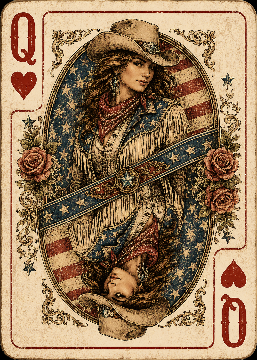 Western Playing Card for Hat