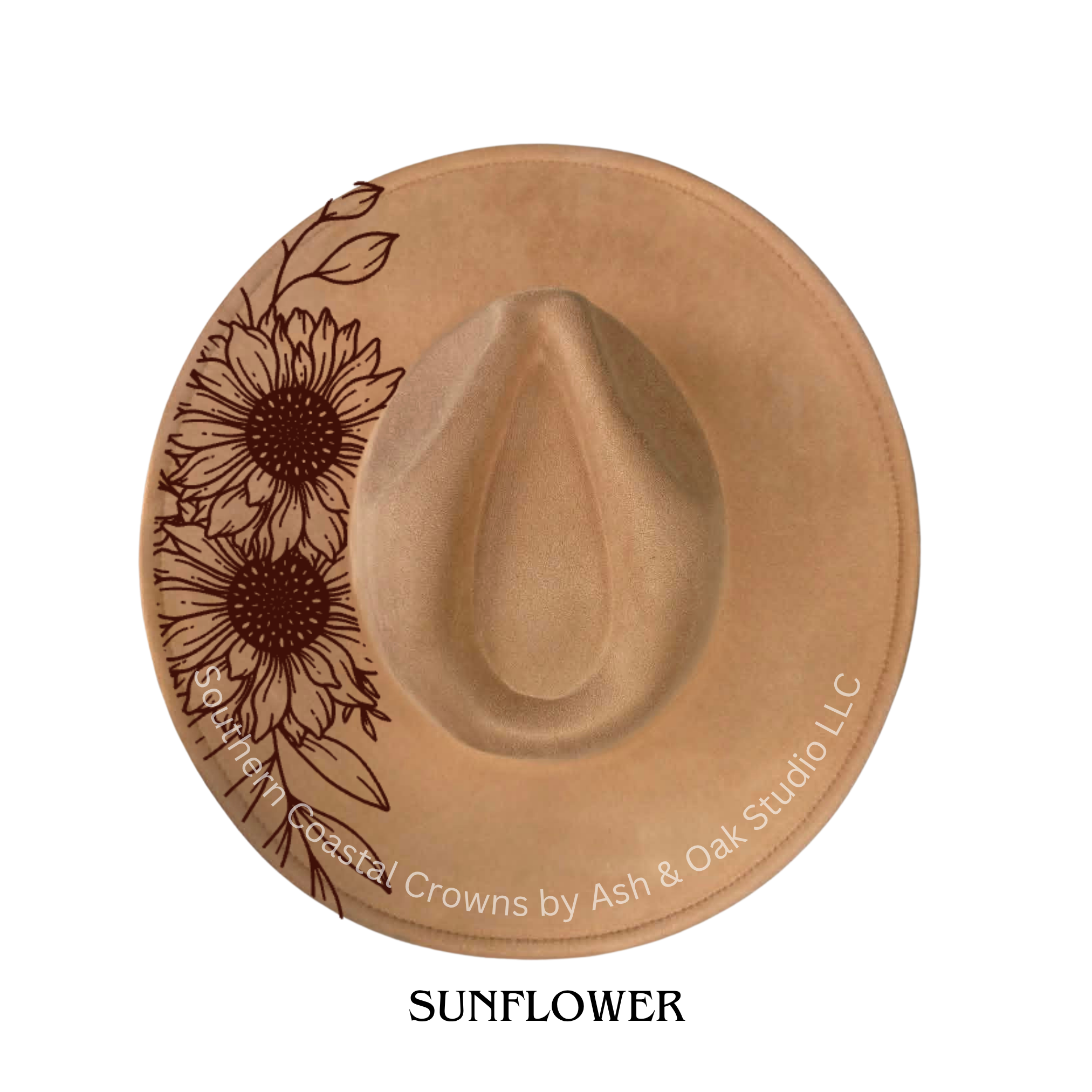 Suede Wide Brim Hat | Choose Color & Design