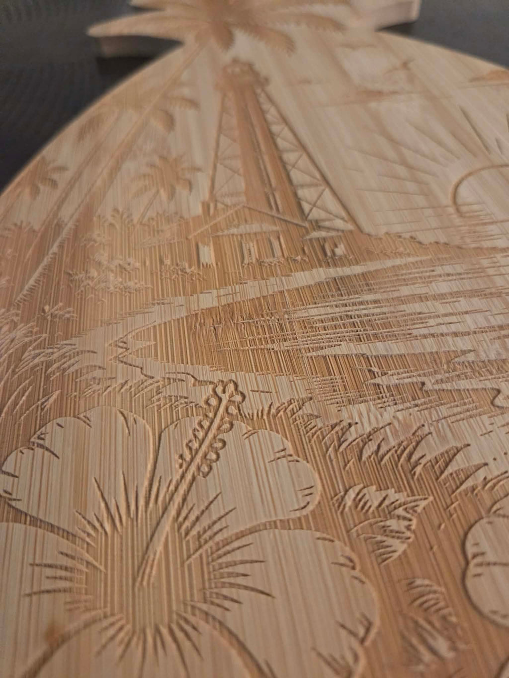 Sanibel Lighthouse Pineapple Bamboo Board