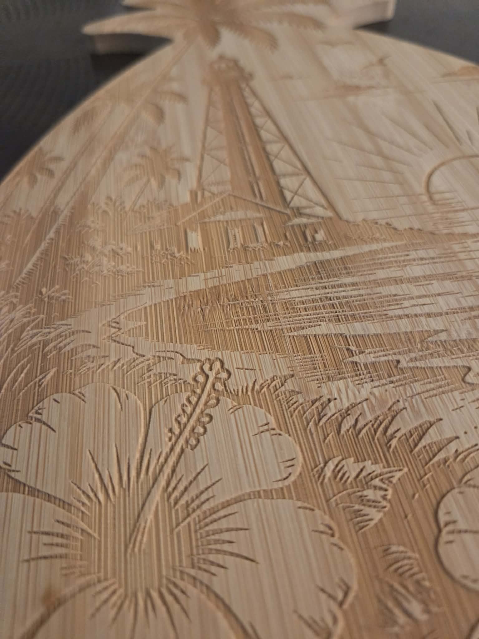 Sanibel Lighthouse Pineapple Bamboo Board