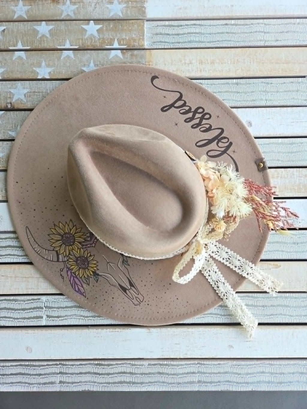 Blessed Sunflower Hat | One-of-a-Kind Western Wildflower Hat