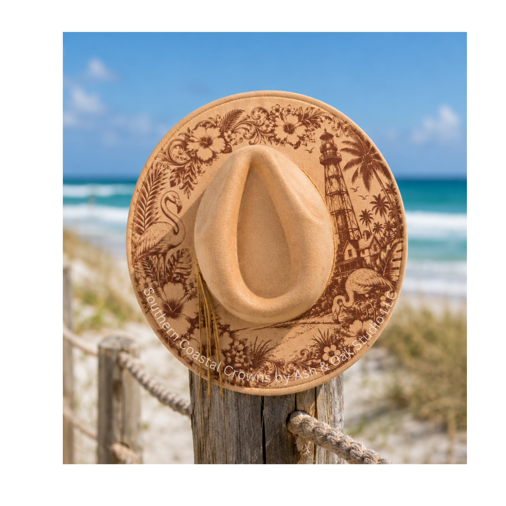 Suede Wide Brim Hat | Choose Color & Design