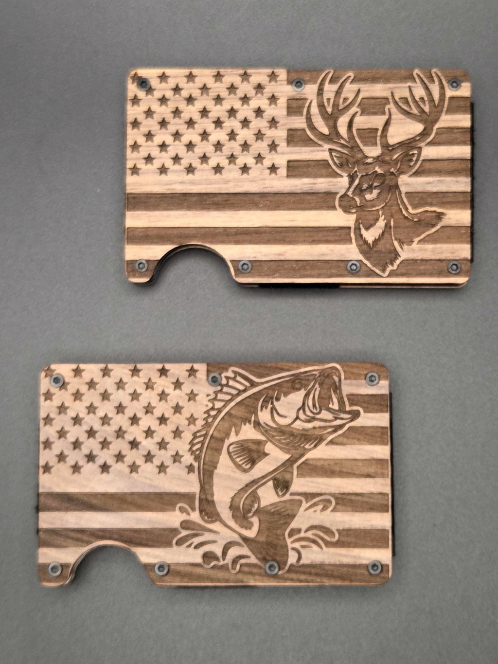 Mens Wood Wallet | RFID Blocking | Minimalist Wallet with Clip