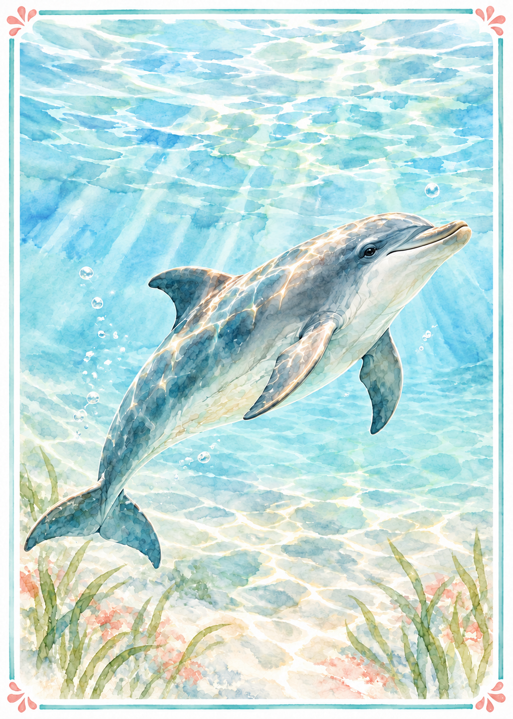 Coastal Animals Playing Card for Hats