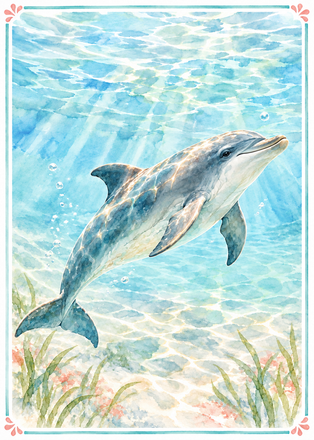 Coastal Animals Playing Card for Hats