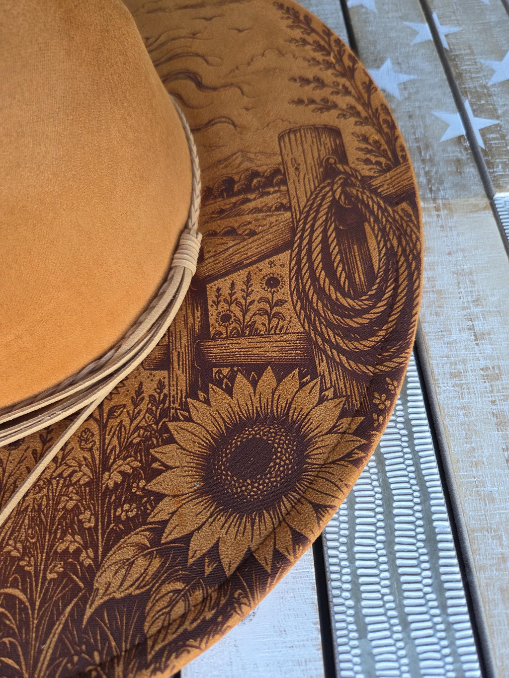 Sunflower Spirit | Sunflowers & Horse  Engraved Hat | Color Options
