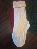 Personalized Christmas Stocking with Leather Engraved Patch | 3 Designs