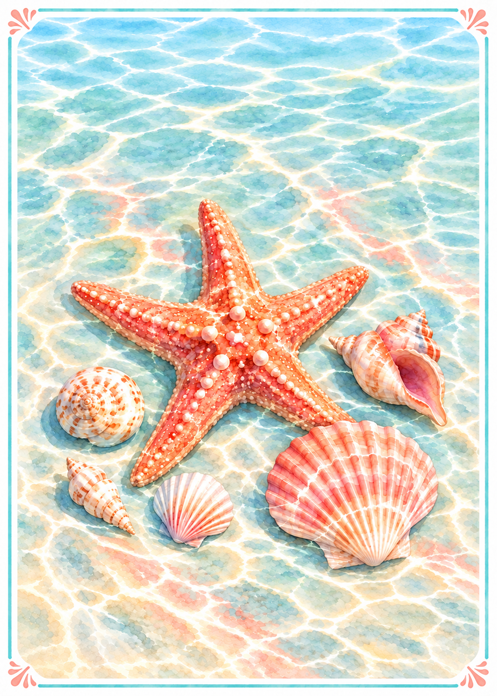 Coastal Animals Playing Card for Hats