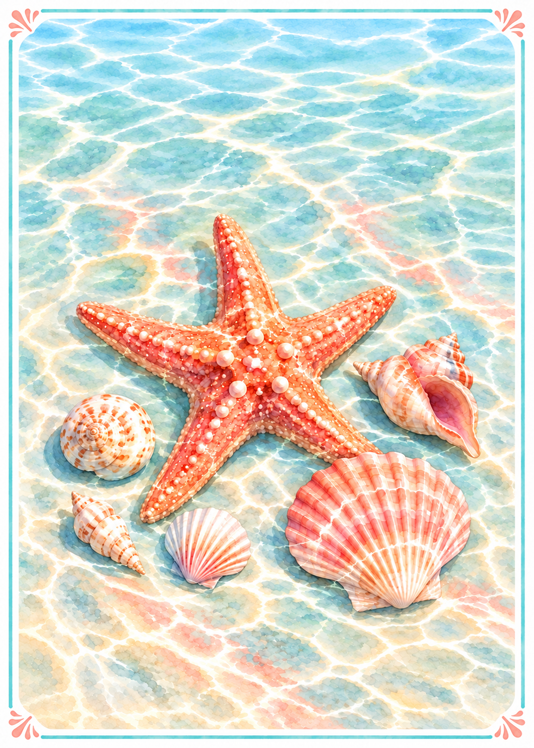 Coastal Animals Playing Card for Hats