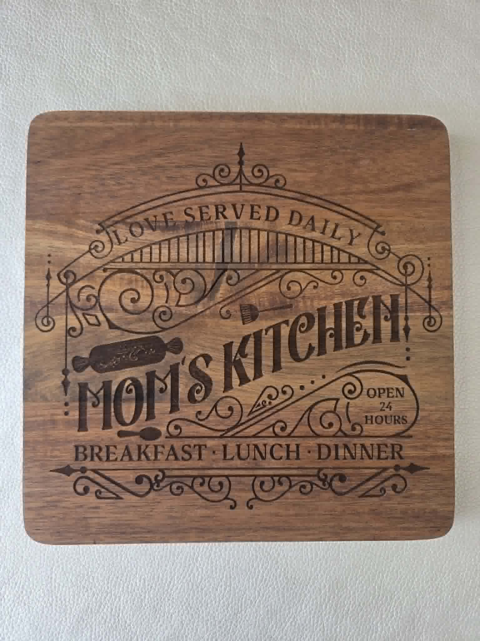 Moms Kitchen Gift Set | Trivet & Coasters