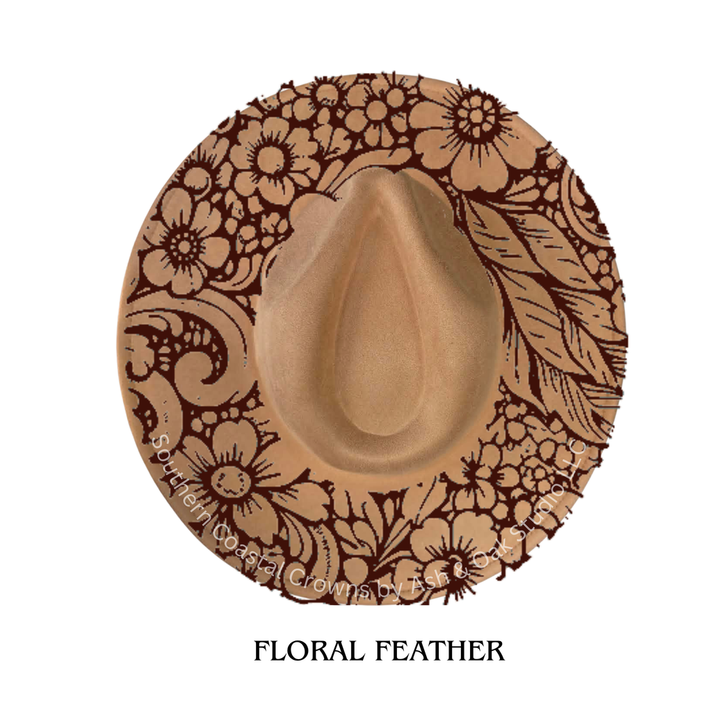 Suede Wide Brim Hat | Choose Color & Design