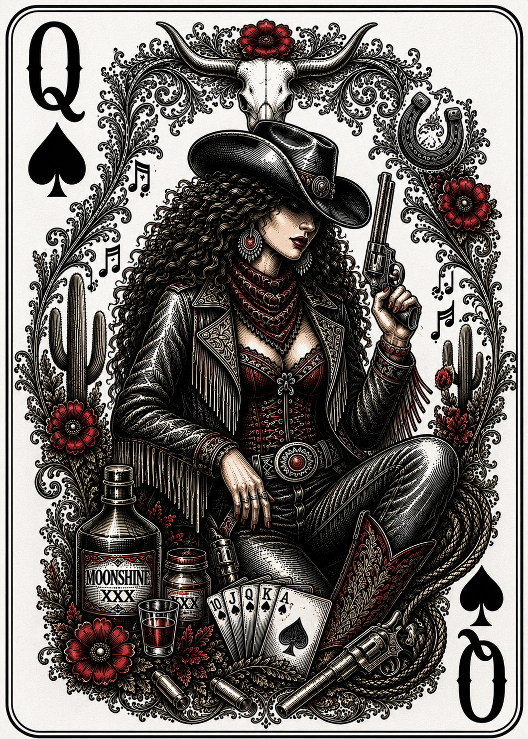 Western Playing Card for Hat