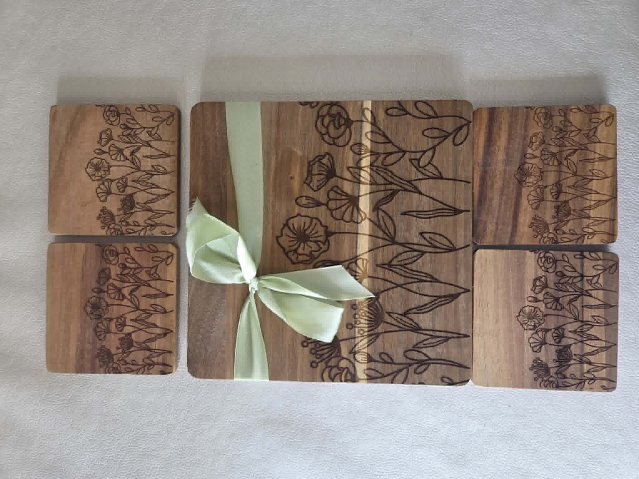Wildflower Gift Set | Trivet & Coasters