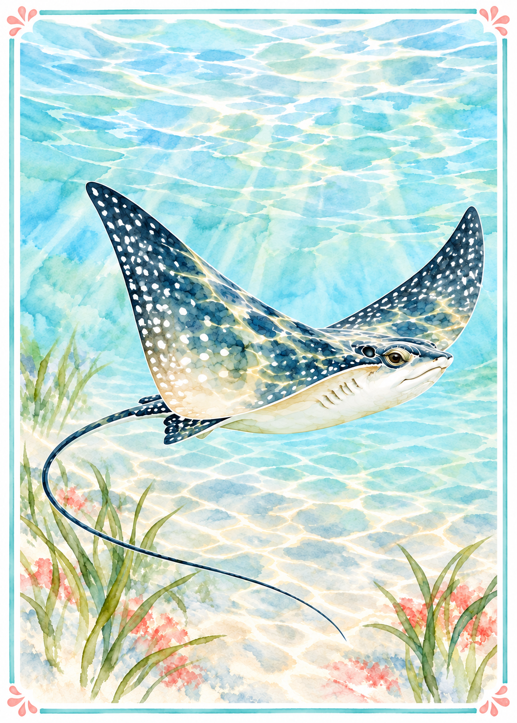 Coastal Animals Playing Card for Hats
