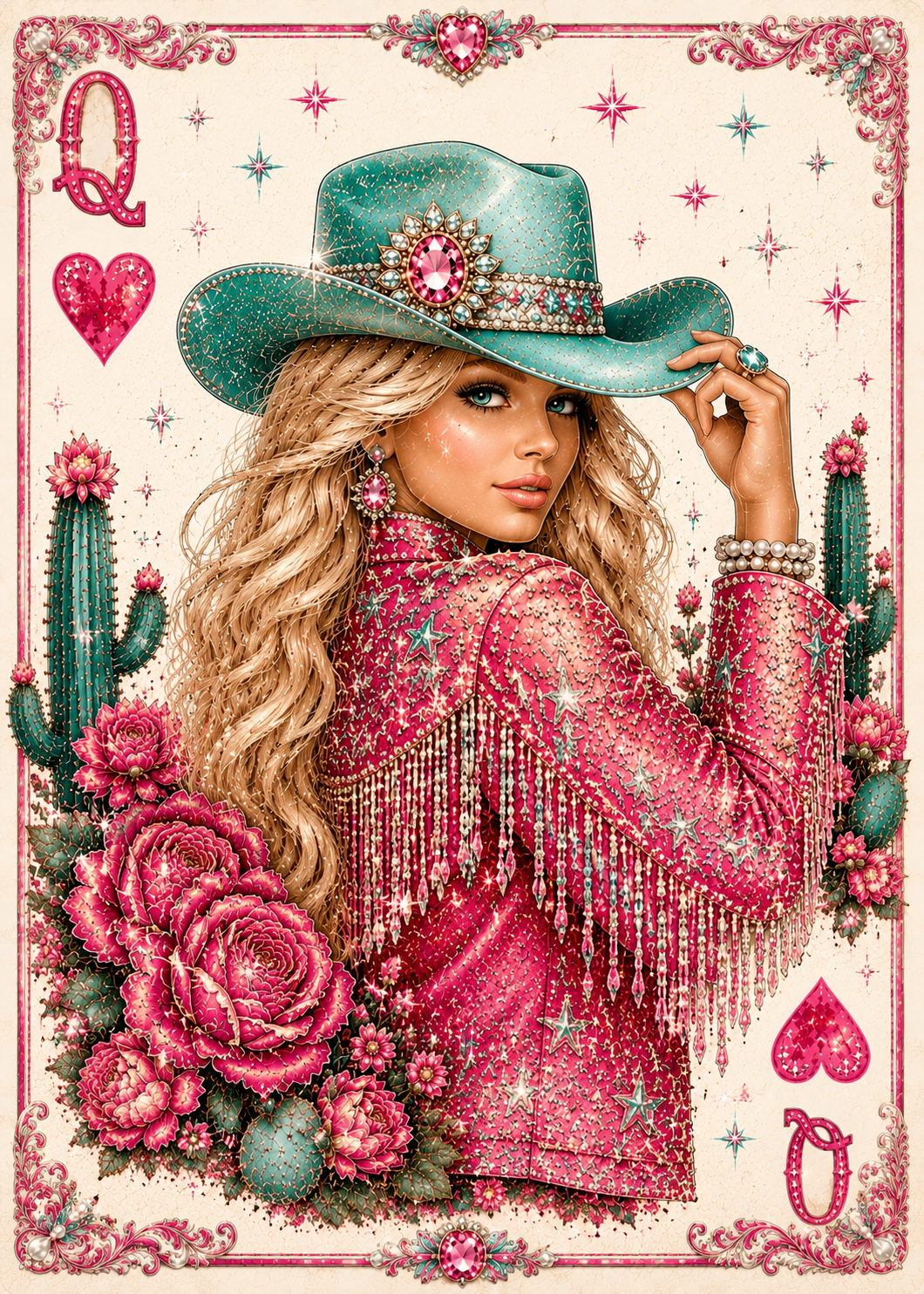 Western Playing Card for Hat