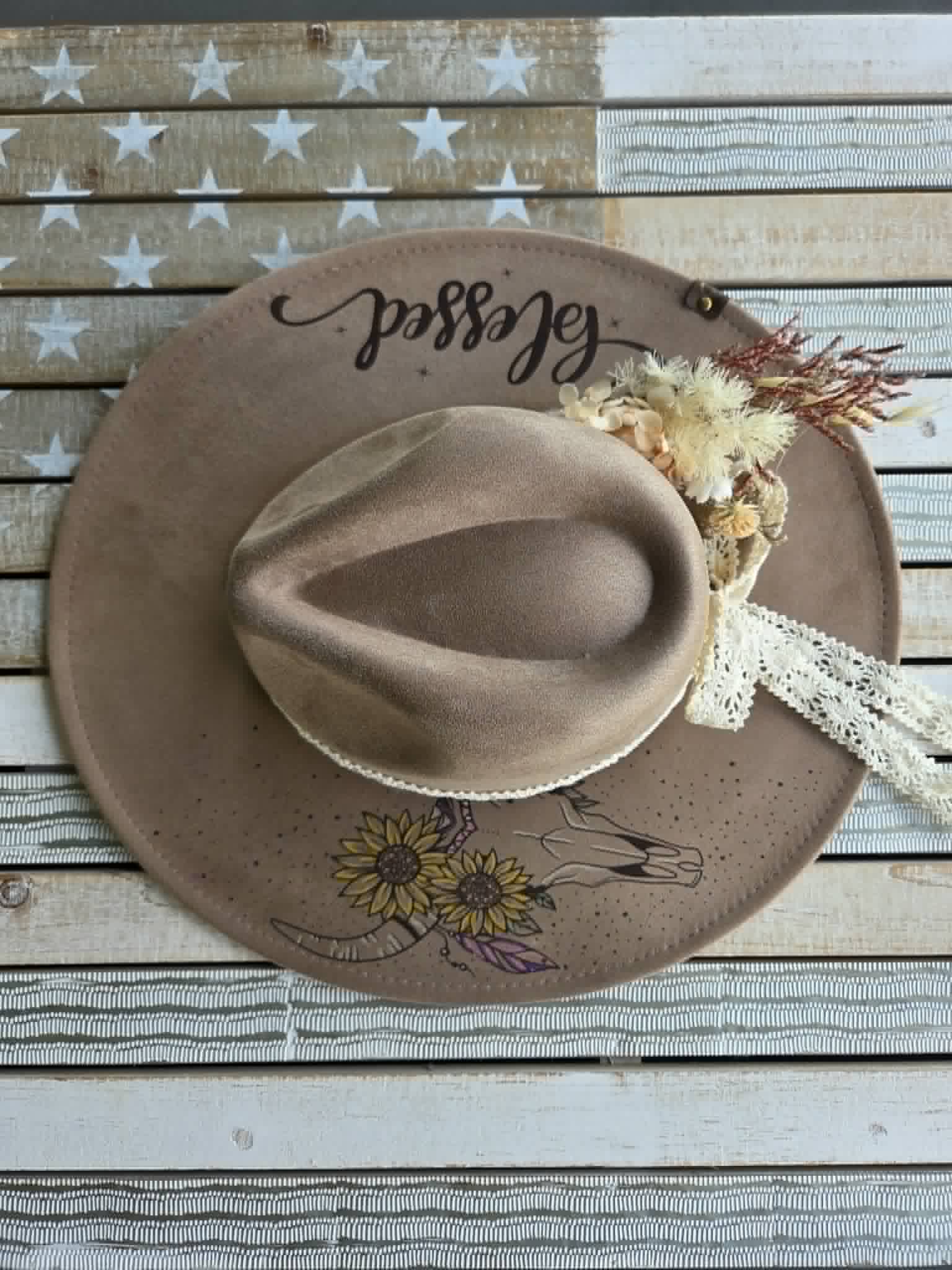 Blessed Sunflower Hat | One-of-a-Kind Western Wildflower Hat