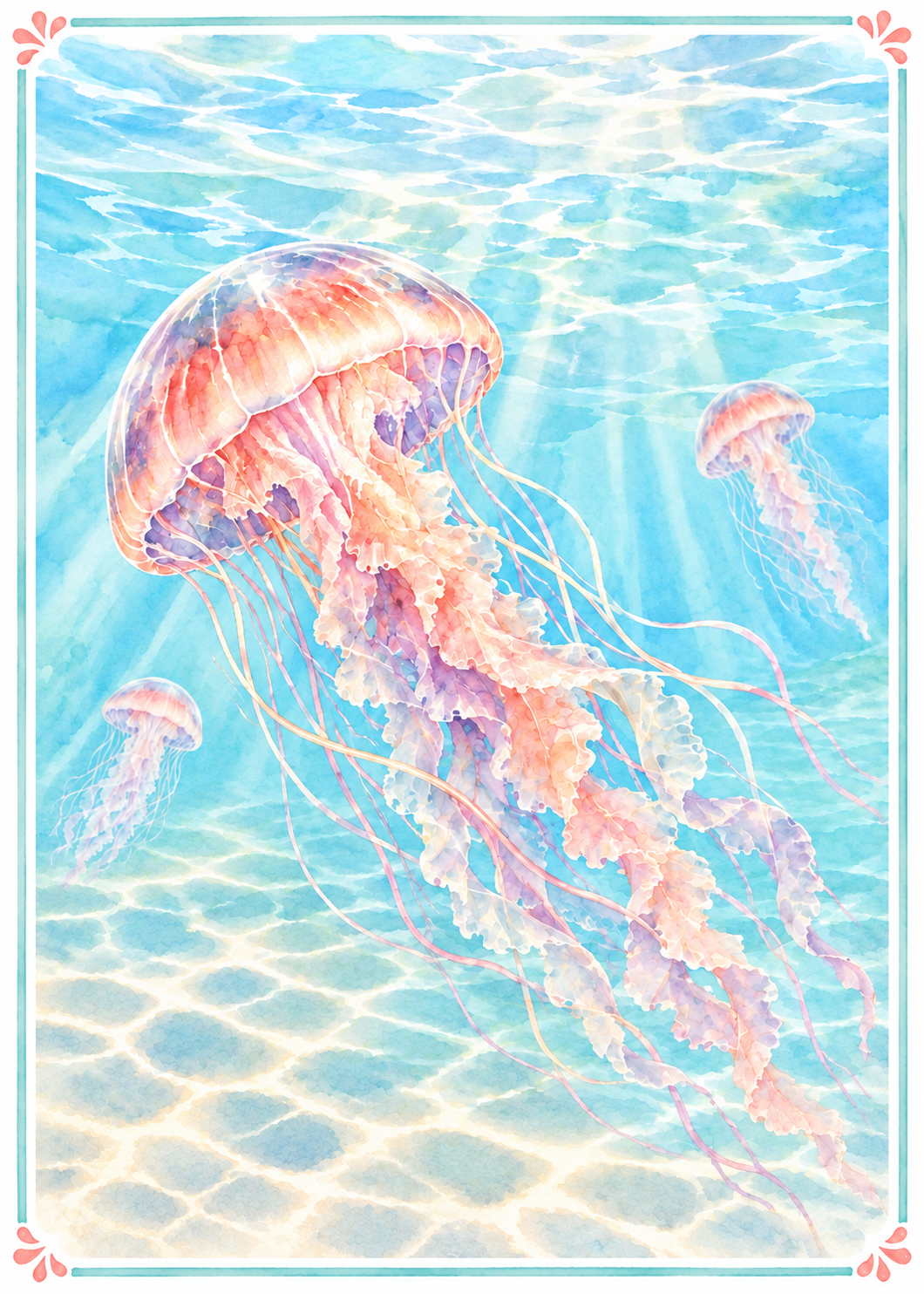 Coastal Animals Playing Card for Hats