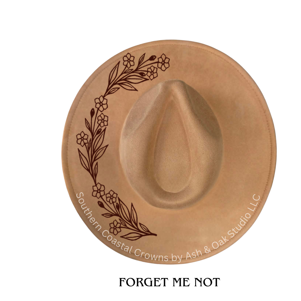 Suede Wide Brim Hat | Choose Color & Design