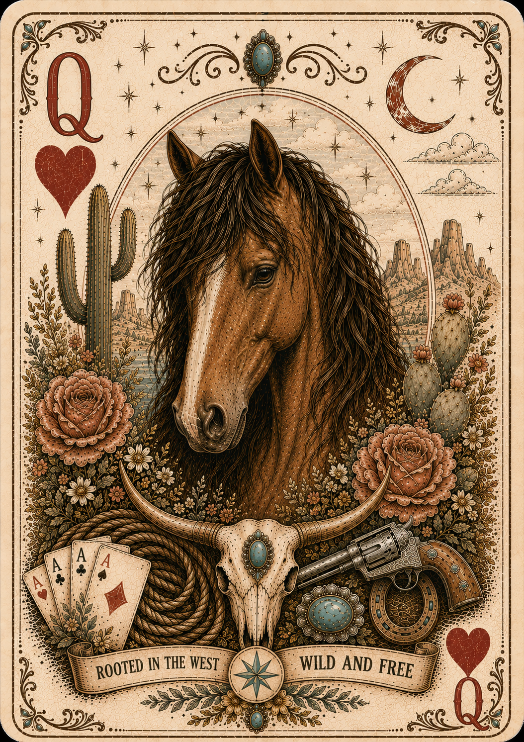 Western Playing Card for Hat