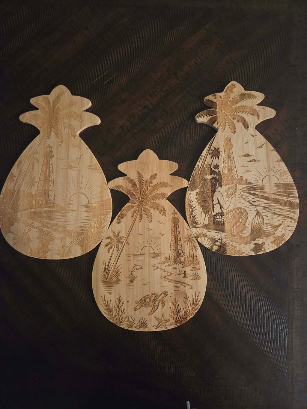 Sanibel Lighthouse Pineapple Bamboo Board