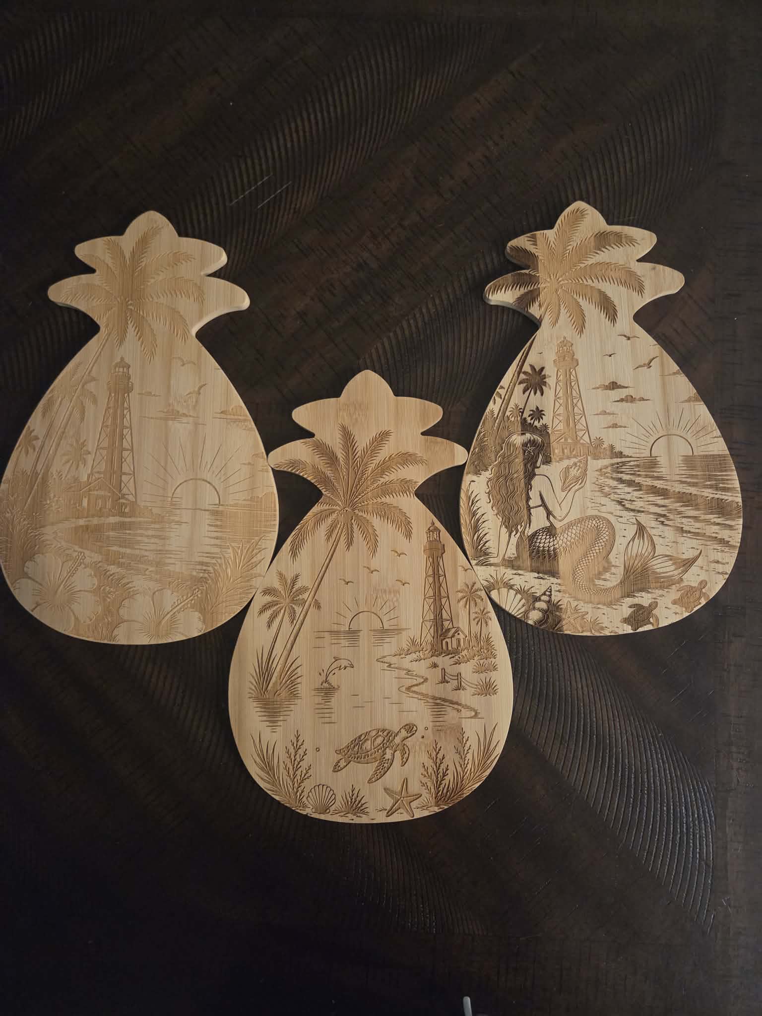 Sanibel Lighthouse Pineapple Bamboo Board