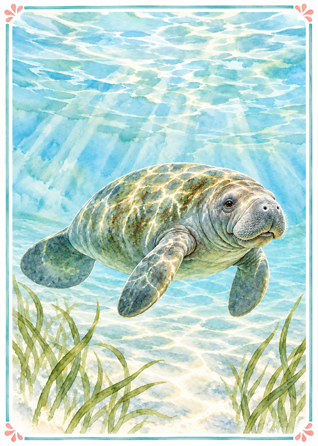 Coastal Animals Playing Card for Hats