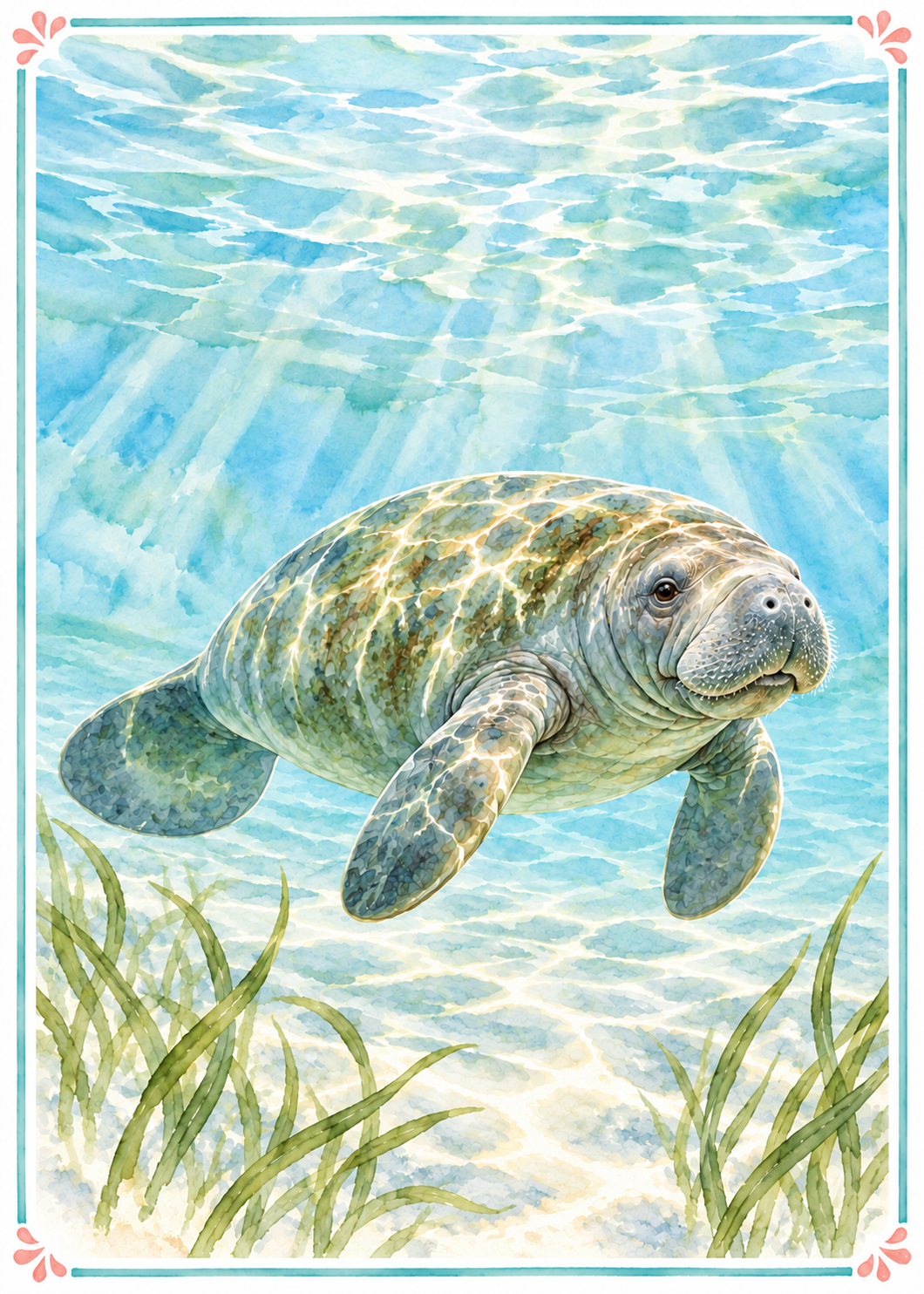 Coastal Animals Playing Card for Hats