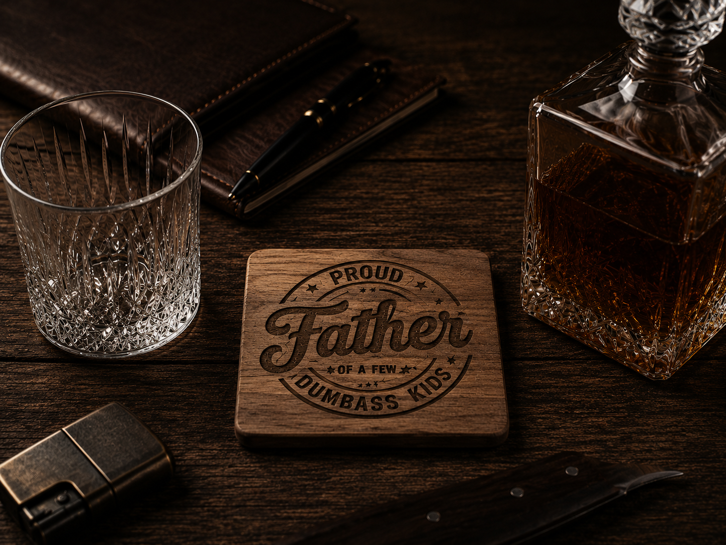 Father of a Few Dumba$$ Kids Coaster