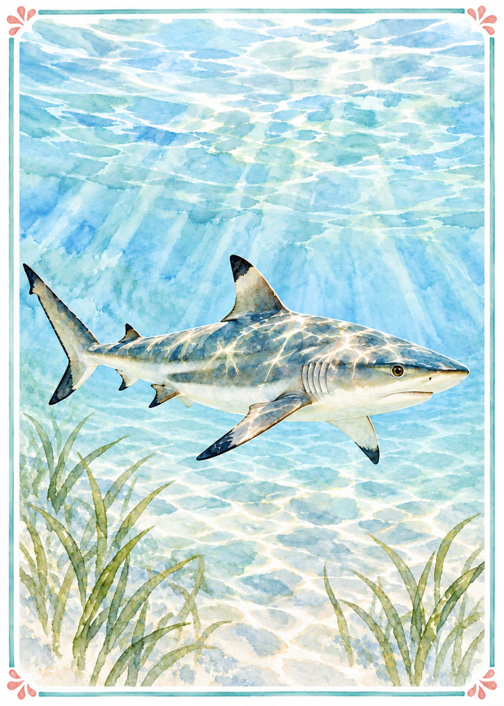 Coastal Animals Playing Card for Hats