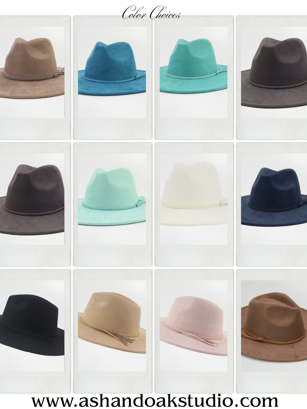 Suede Wide Brim Hat | Choose Color & Design