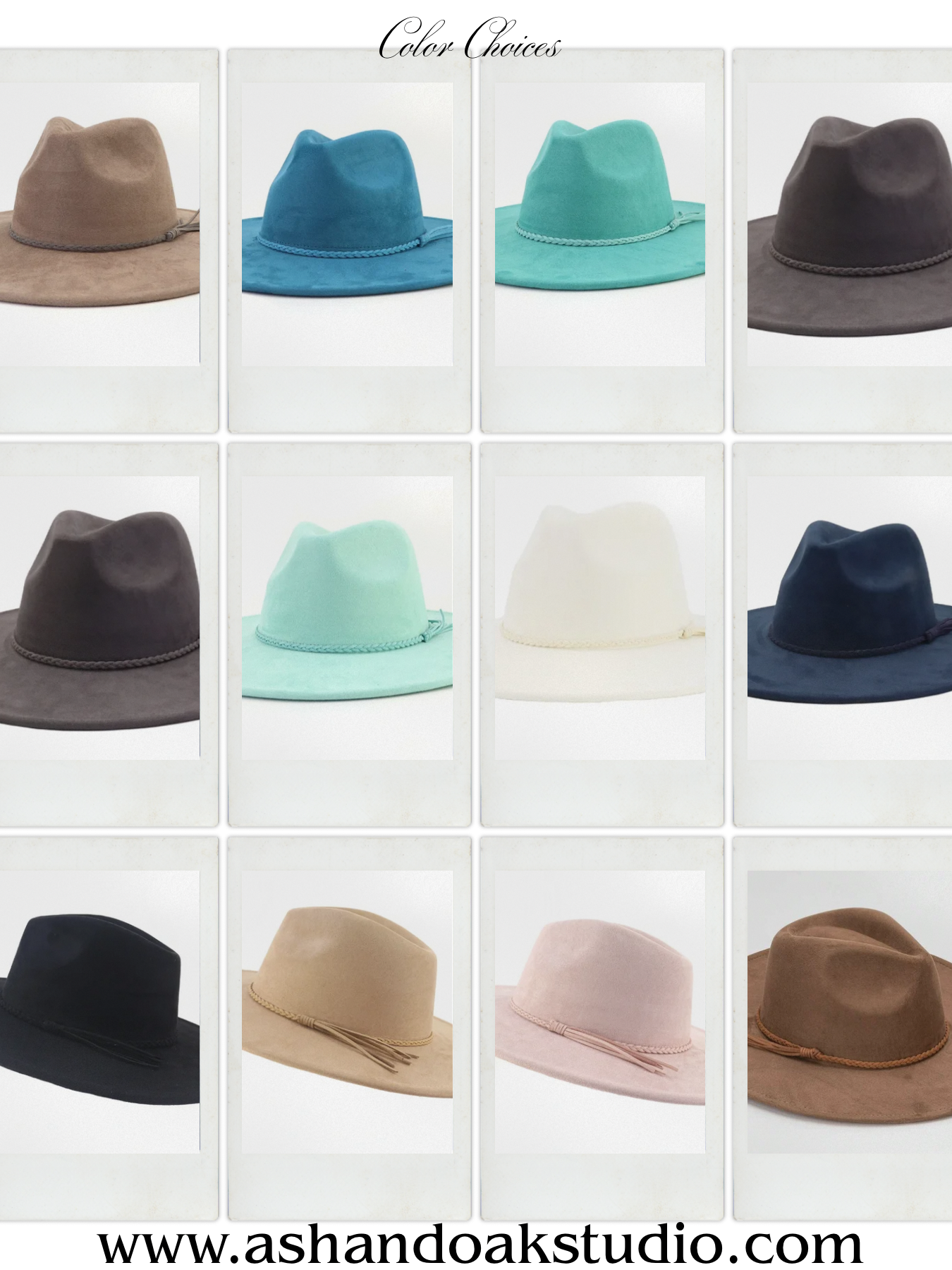 Suede Wide Brim Hat | Choose Color & Design