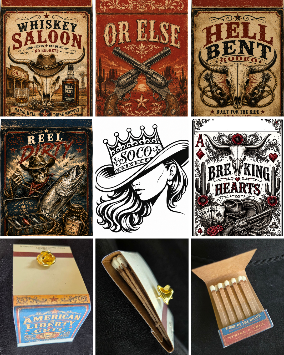 Masculine Playing Card for Hat | Matchbook Pins