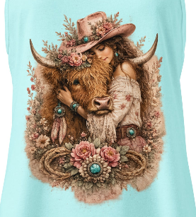 Highland Cow Love Racerback
