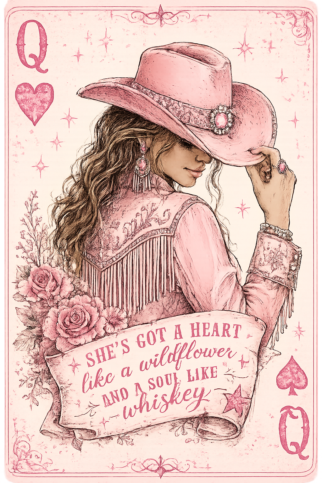 Western Playing Card for Hat