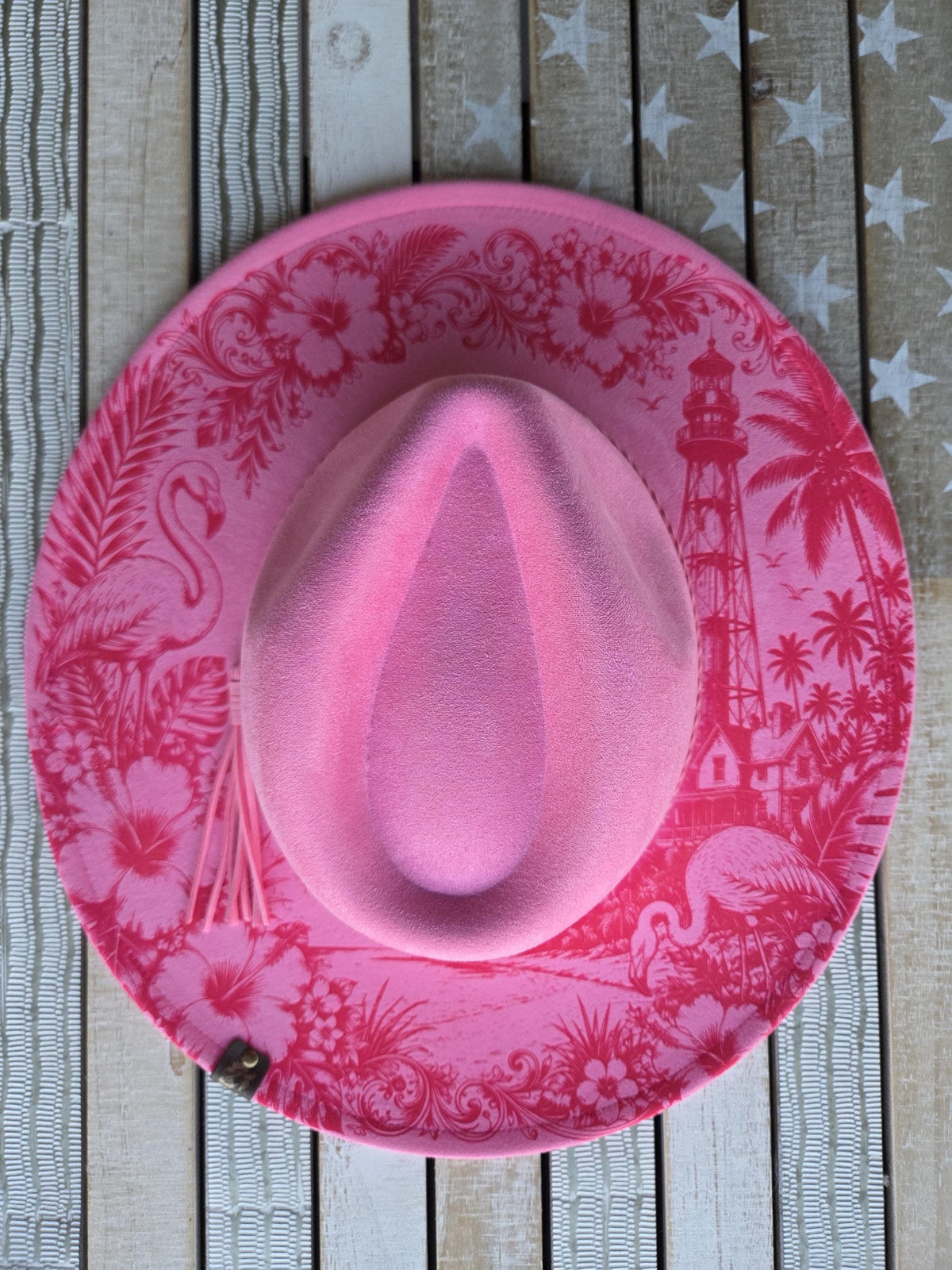 Flamingos at Sanibel Lighthouse | Suede Hat | Color Options