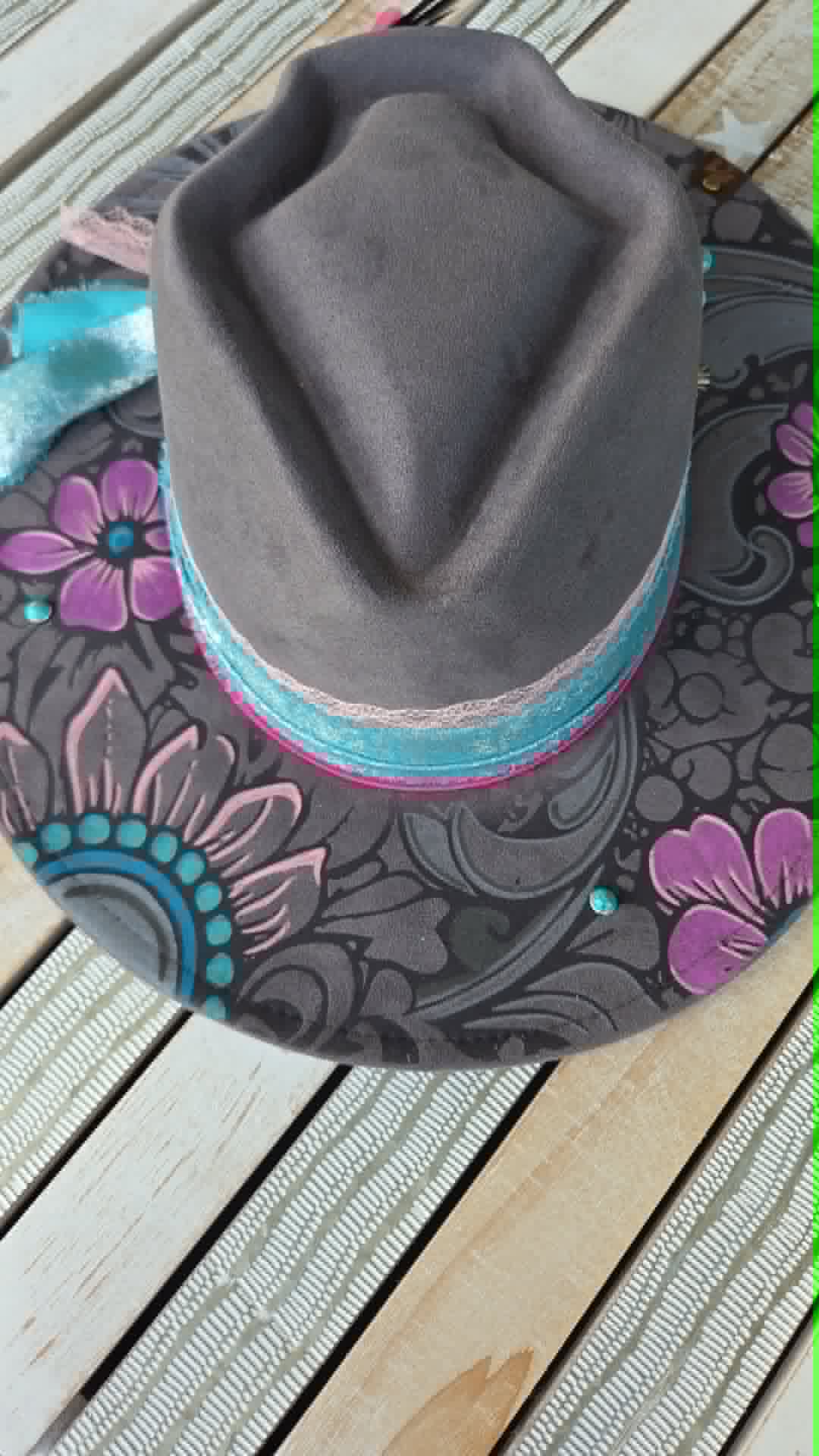 Western Wildflower | Arrowhead Crown | Unique Wide Brim Hat | One-of-a-Kind