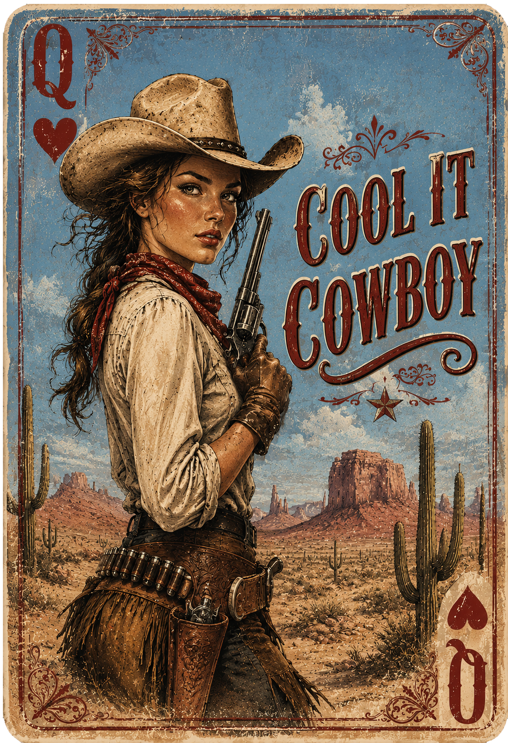 Western Playing Card for Hat