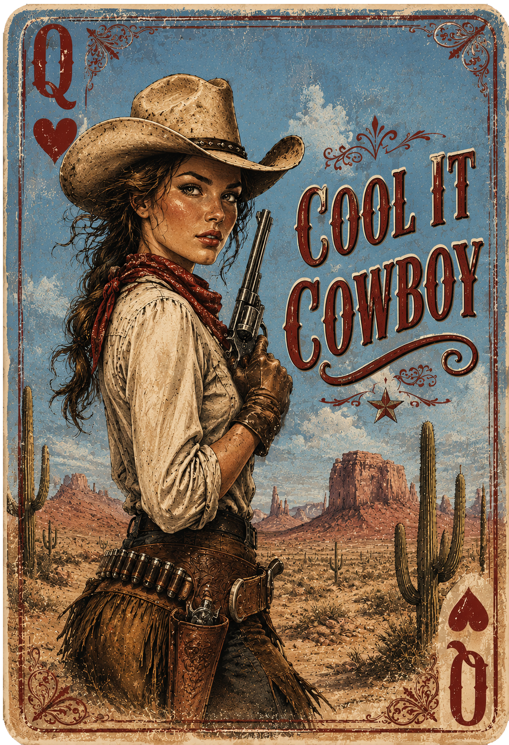 Western Playing Card for Hat