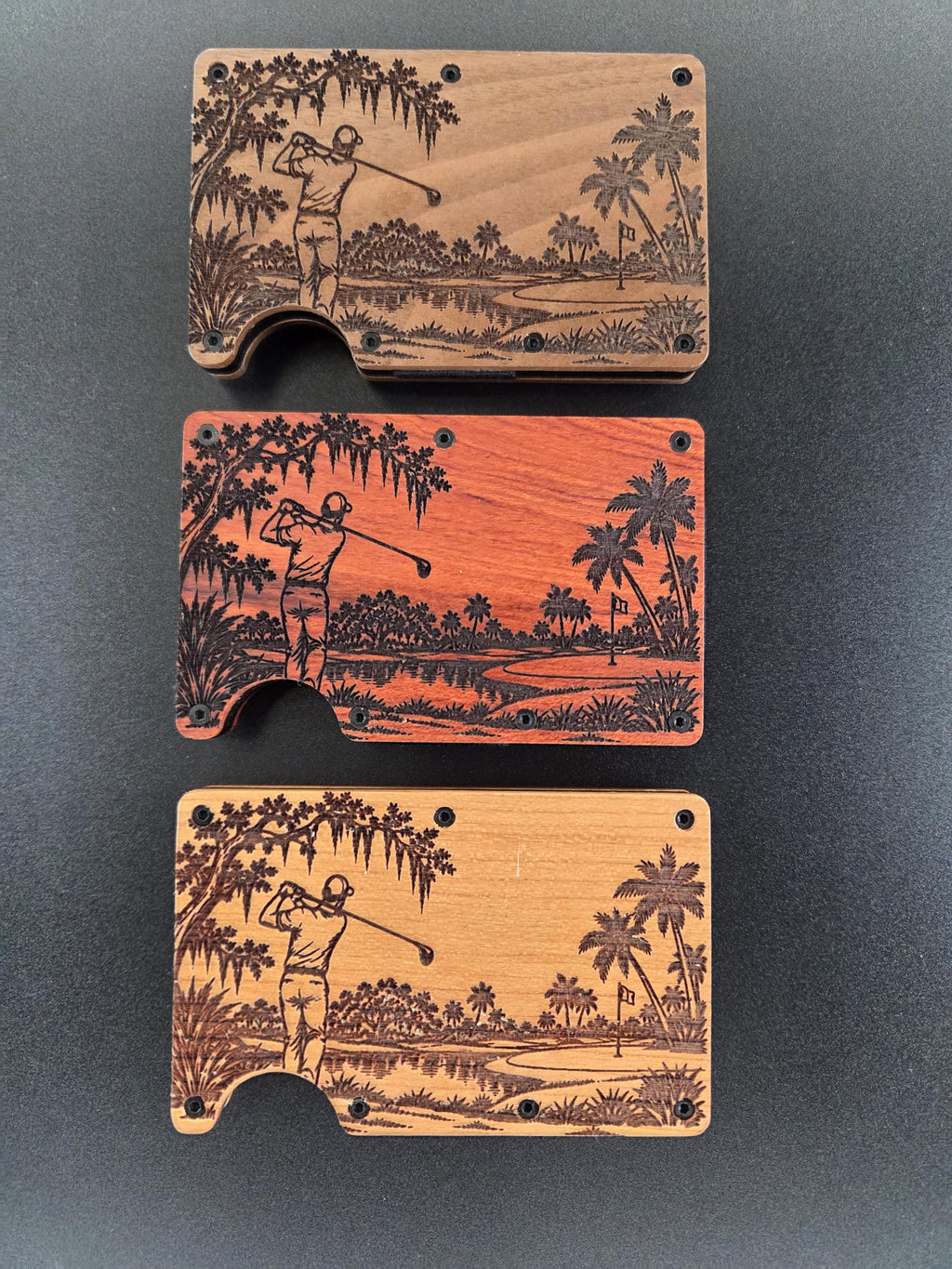 Mens Wood Wallet | RFID Blocking | Minimalist Wallet with Clip