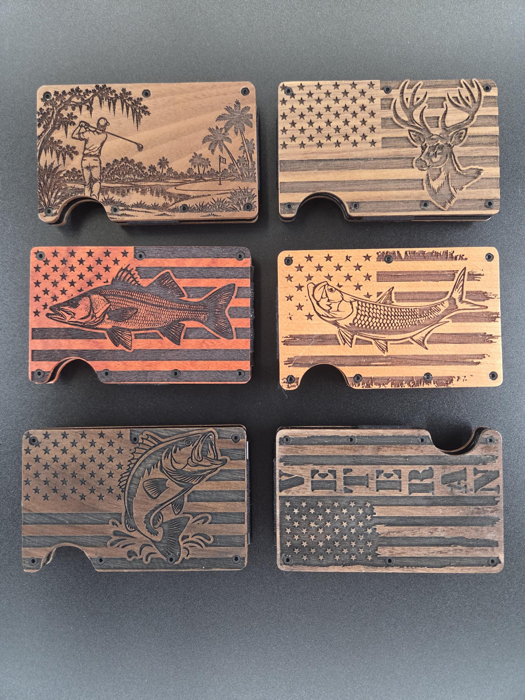 Mens Wood Wallet | RFID Blocking | Minimalist Wallet with Clip
