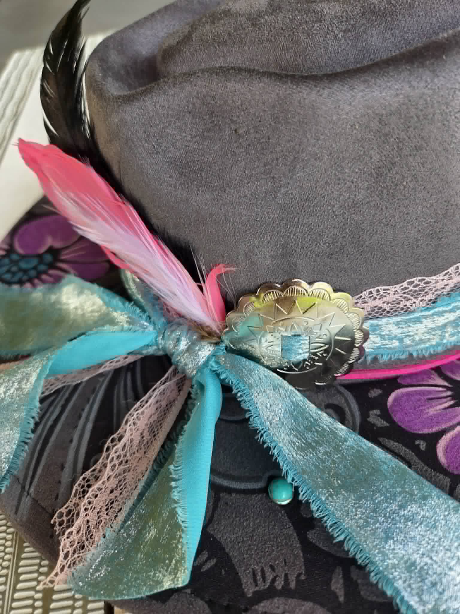 Western Wildflower | Arrowhead Crown | Unique Wide Brim Hat | One-of-a-Kind