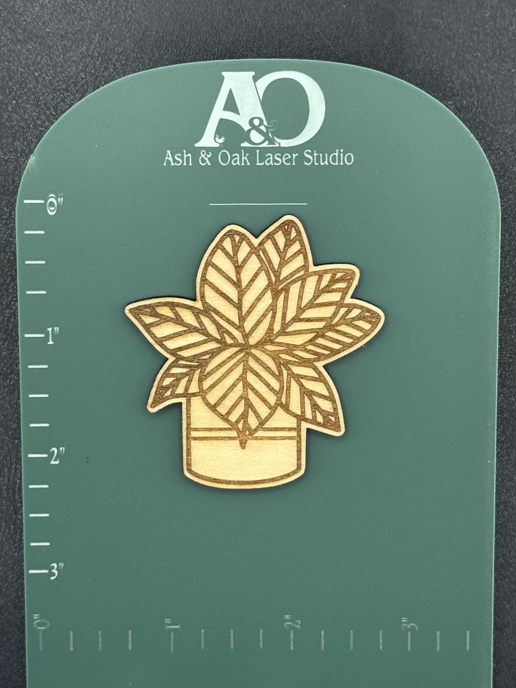 Potted Plant Wood Magnet | Minimalist Botanical Decor | Laser Engraved | Choice of Design