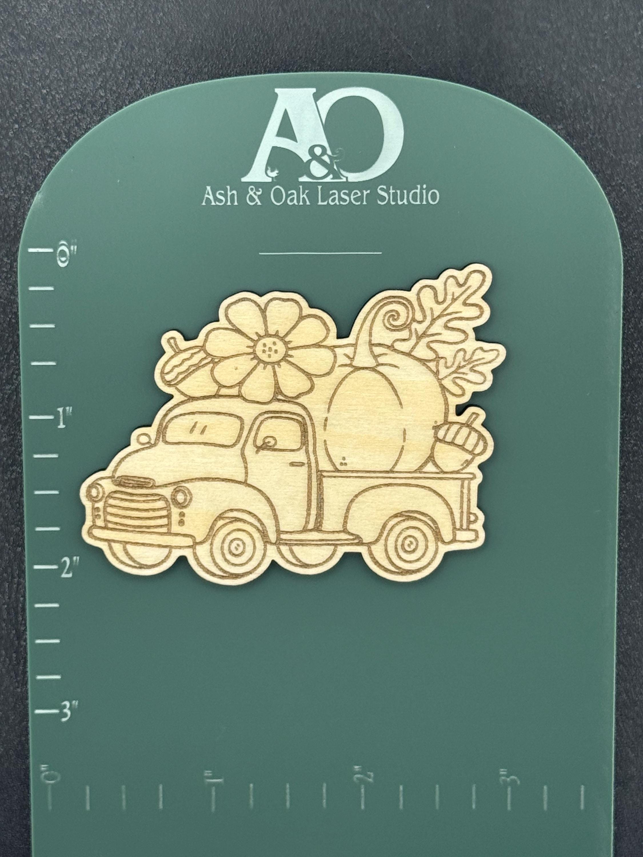 Fall Wood Magnet Set | Pumpkins | Fall Truck  Decor | Laser Engraved