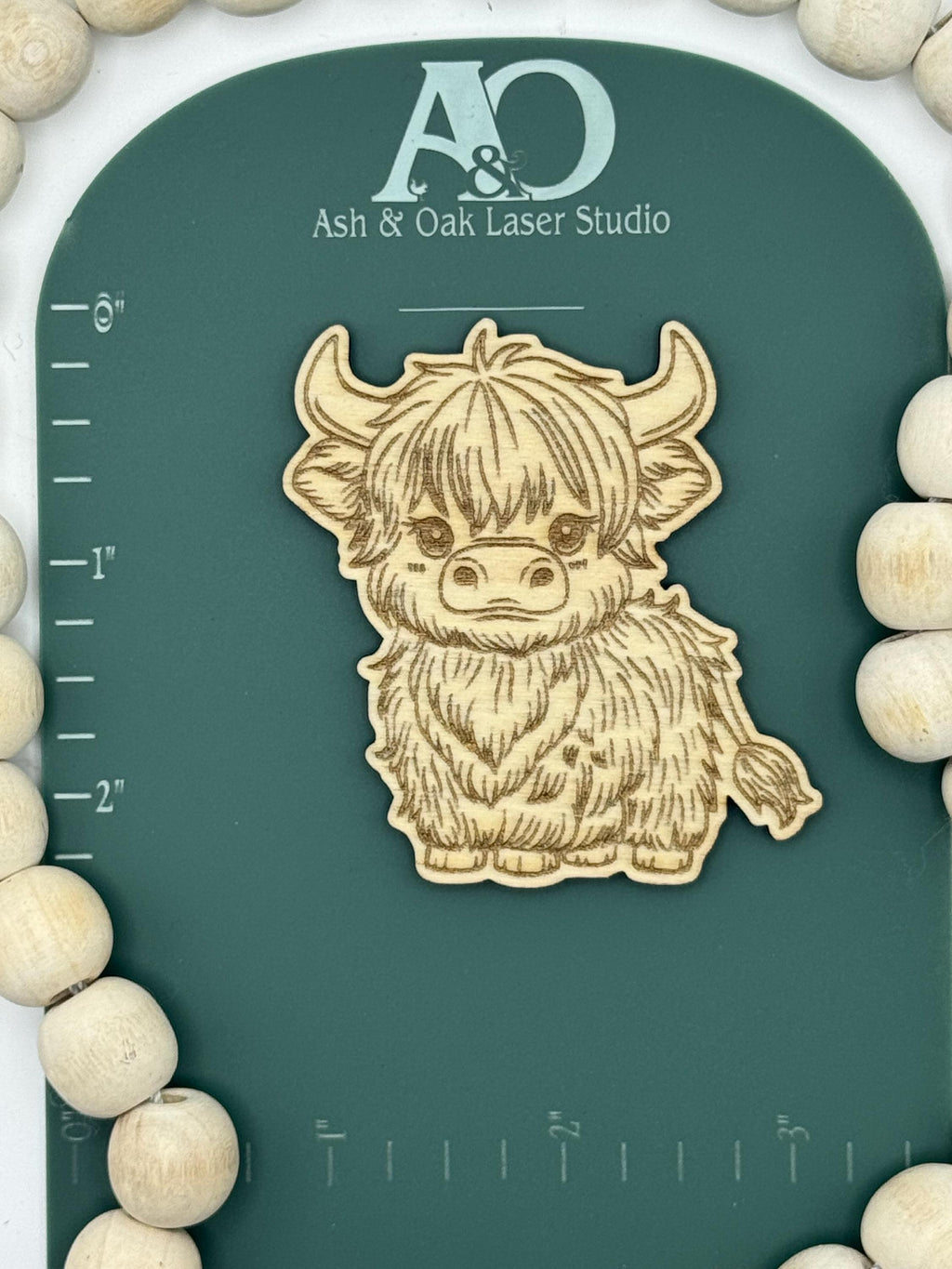 Highland Cow Magnets | Farmhouse | Rustic Design | Wood Laser Engraved | Country Cottage