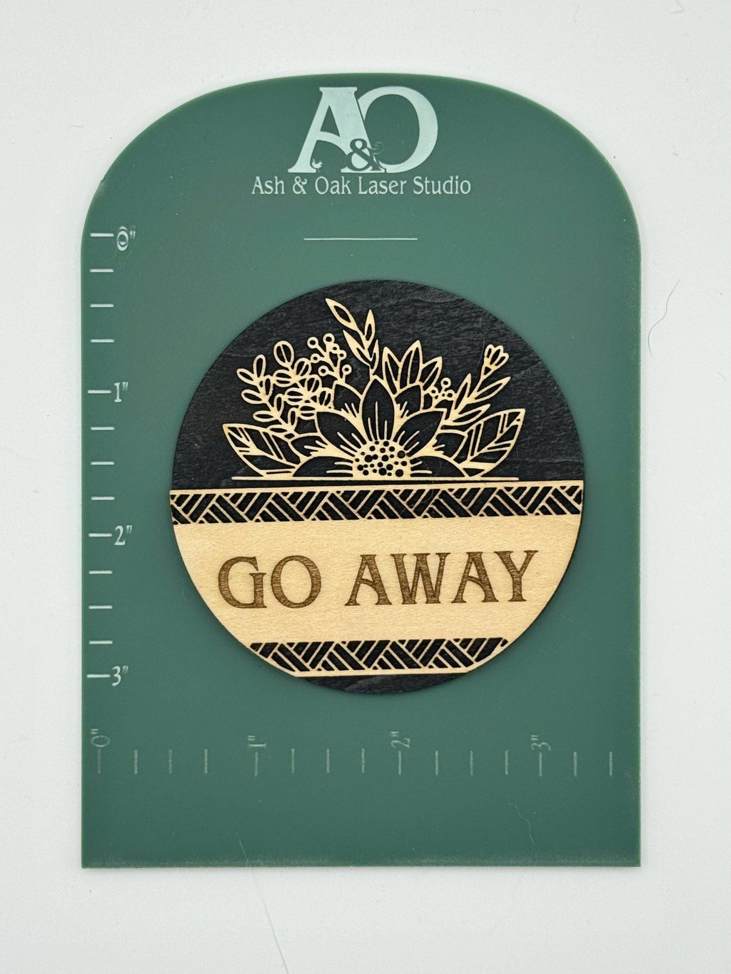 Go Away Magnet | Welcome | Hello | Wood Laser Engraved | Funny Housewarming Gift